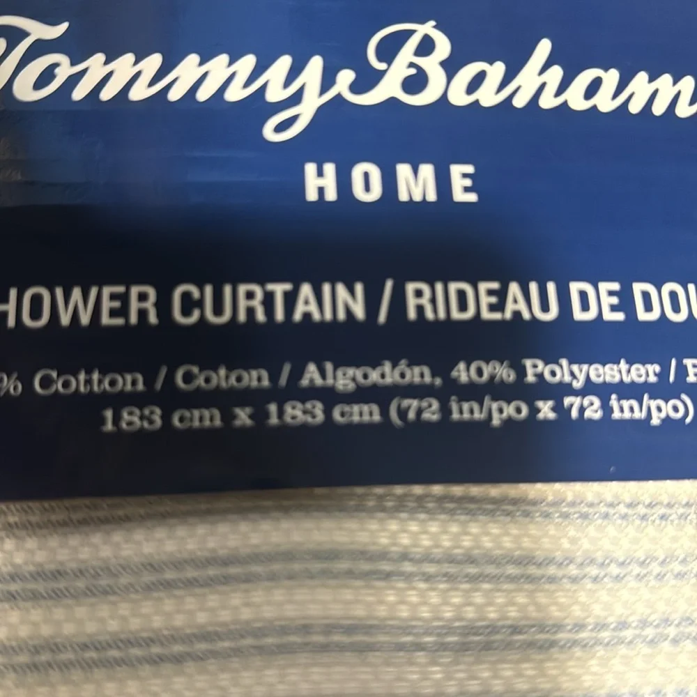 Tommy Bahama Shower Curtain 72” x 72” 60% cotton 40% polyester